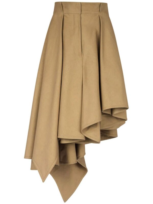 Balmain  asymmetric pleated skirt