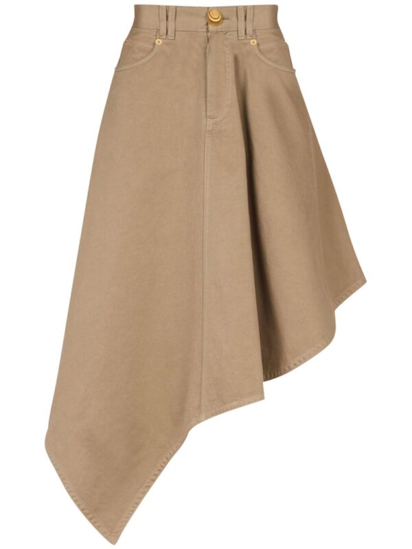 Balmain  asymmetrical cotton skirt