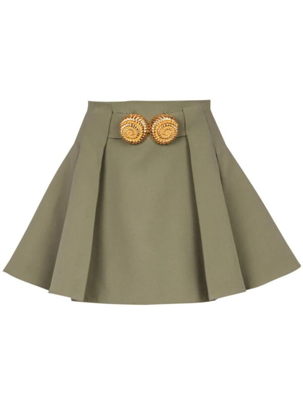 Balmain  grain de poudre flared skirt