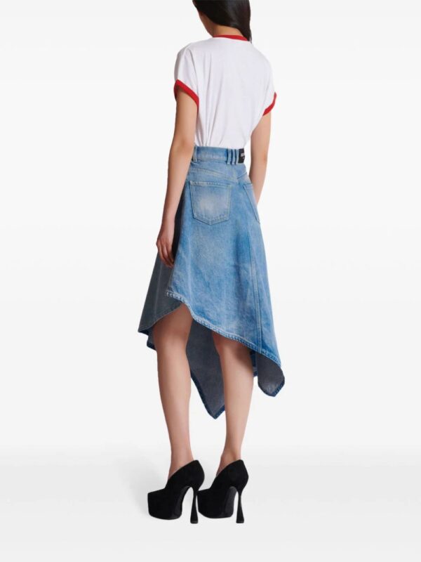 Balmain  asymmetric denim skirt - Image 4