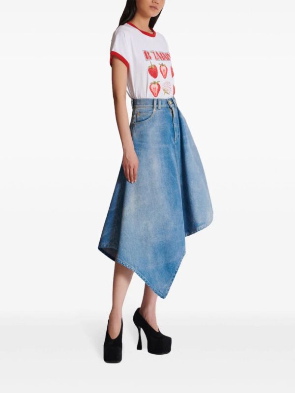 Balmain  asymmetric denim skirt - Image 3
