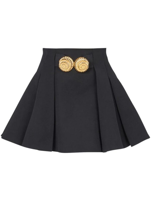 Balmain  grain de poudre flared skirt