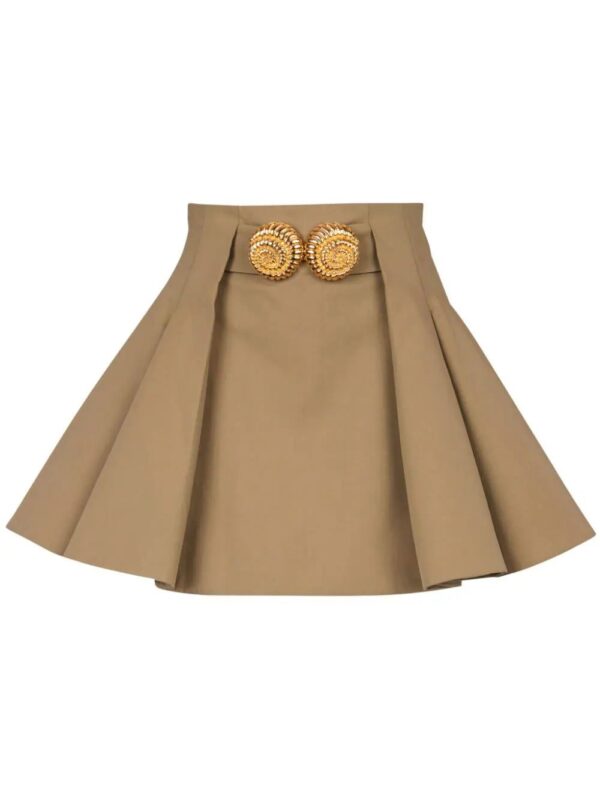 Balmain  grain de poudre flared skirt