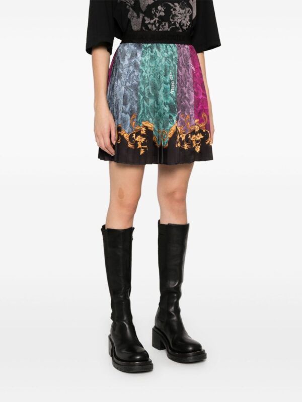 Versace Jeans Couture  Barocco-print mini skirt - Image 3