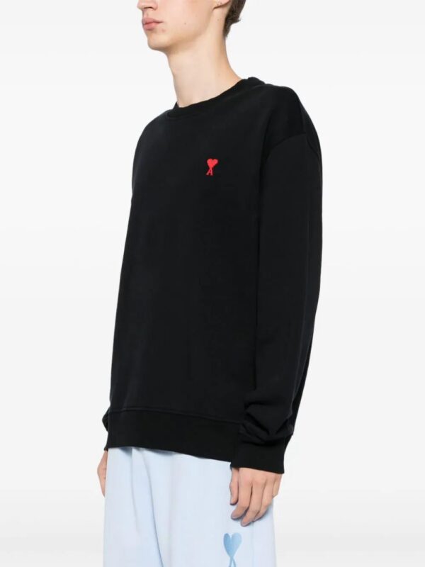 AMI Paris  embroidered logo cotton sweatshirt - Image 4