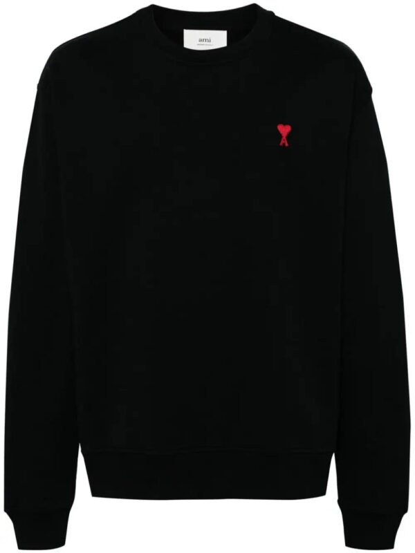 AMI Paris  embroidered logo cotton sweatshirt