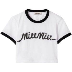 Miu Miu  logo-print T-shirt