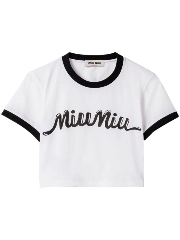 Miu Miu  logo-print T-shirt