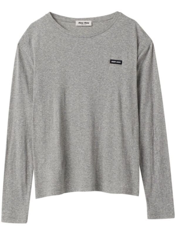 Miu Miu  logo-patch T-shirt