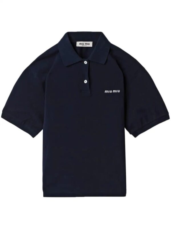Miu Miu  logo-embroidered polo shirt