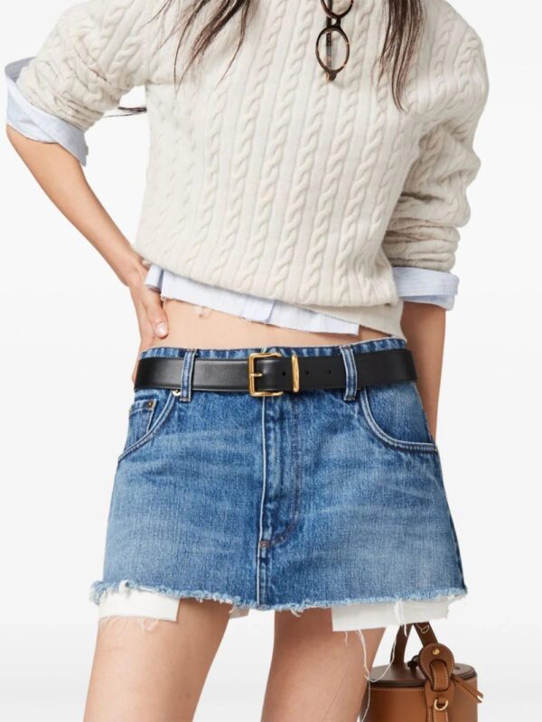 Miu Miu  denim mini skirt - Image 4