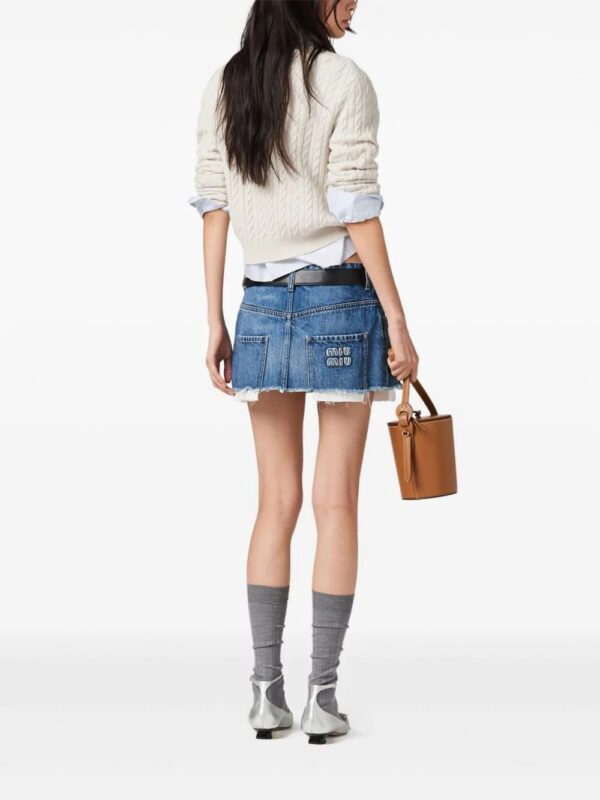 Miu Miu  denim mini skirt - Image 3