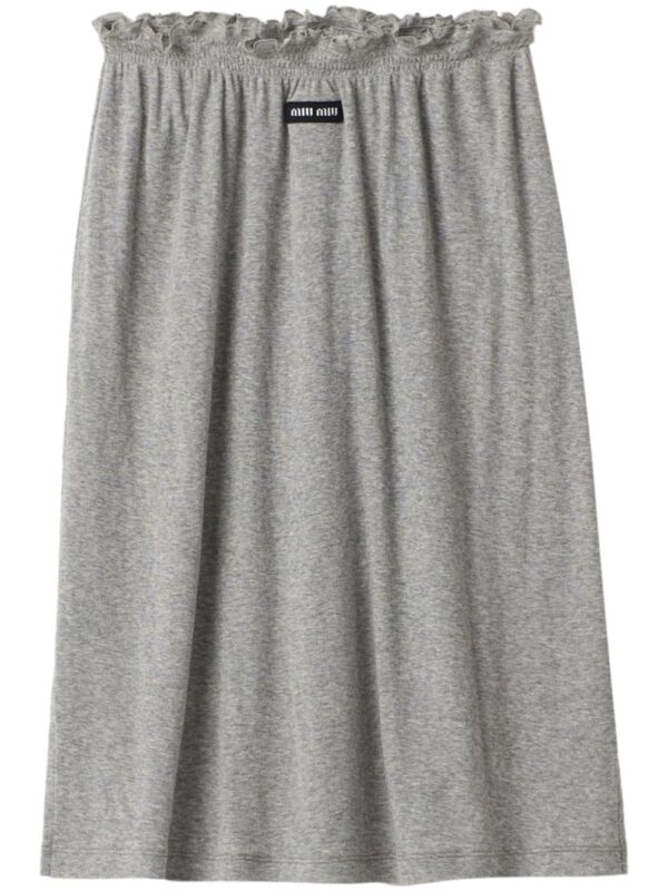 Miu Miu  Ribbed jersey skirt