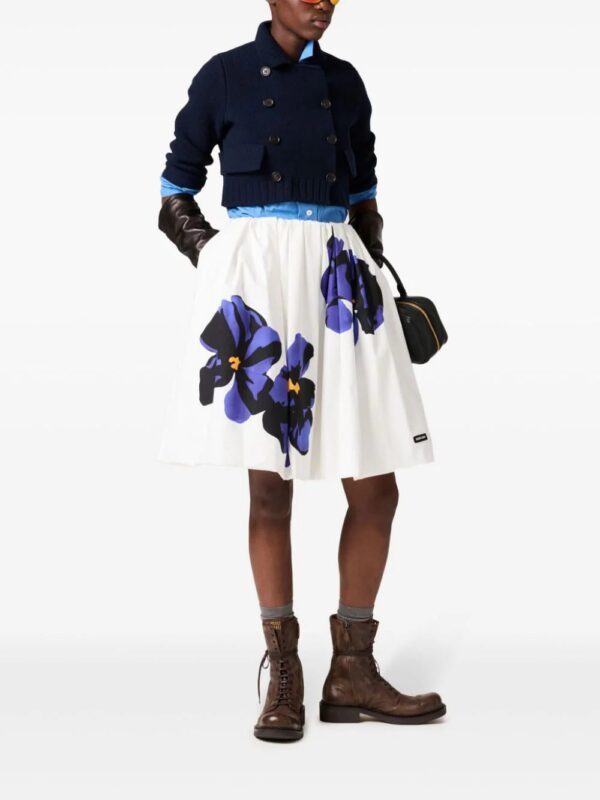 Miu Miu  printed poplin midi skirt - Image 2
