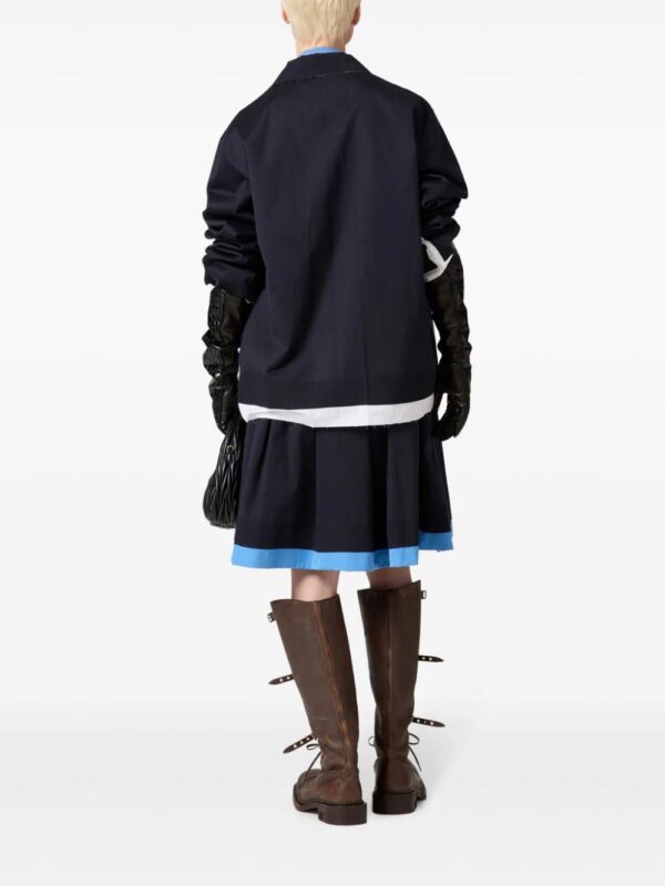 Miu Miu  jacquard logo poplin knit skirt - Image 2