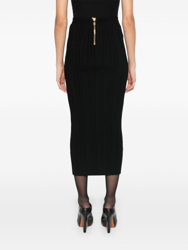 Balmain  plissé-effect midi skirt - Image 4