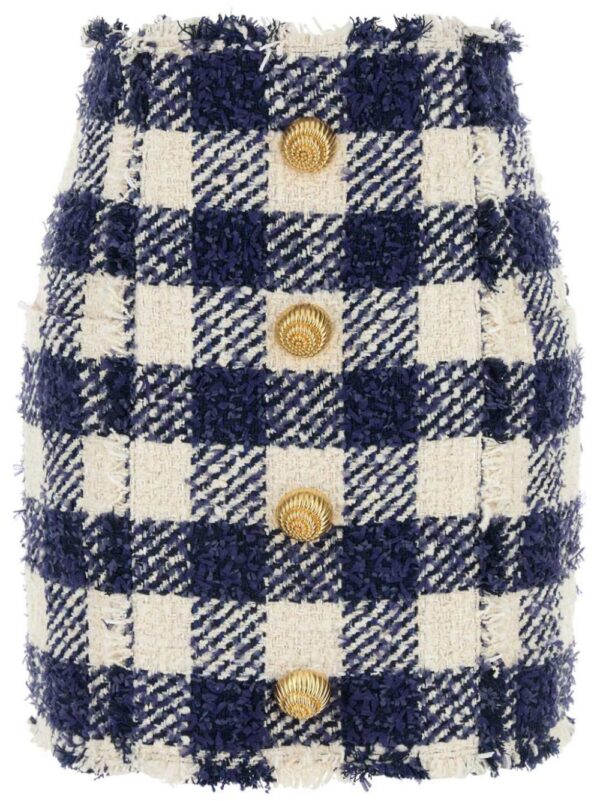 Balmain  tweed buttoned mini skirt