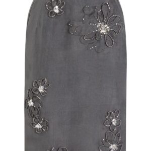 Dolce & Gabbana  floral-appliqué midi skirt
