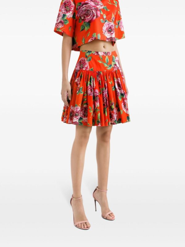Dolce & Gabbana  floral-print mini skirt - Image 4
