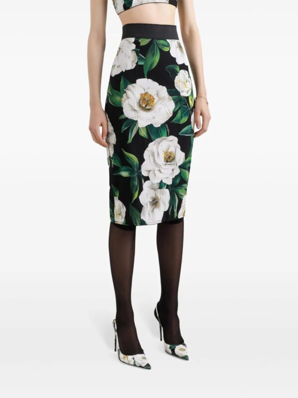 Dolce & Gabbana  floral-print skirt - Image 4