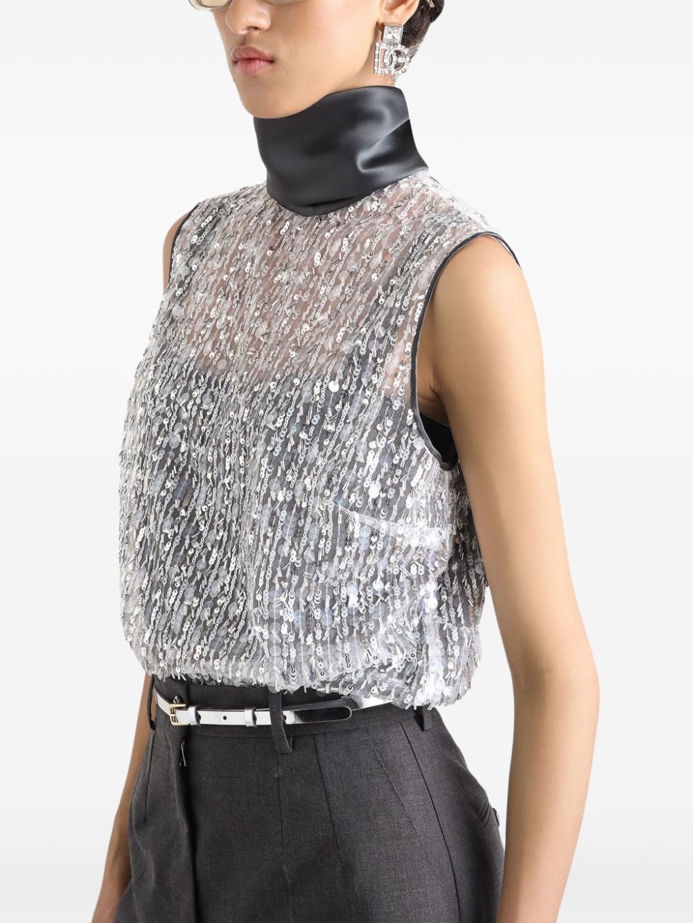 Dolce & Gabbana sequin embellished top - Image 4