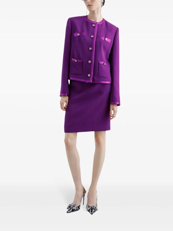 Dolce & Gabbana  satin-waistband midi skirt - Image 2