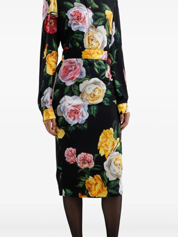 Dolce & Gabbana  floral-print midi skirt - Image 4
