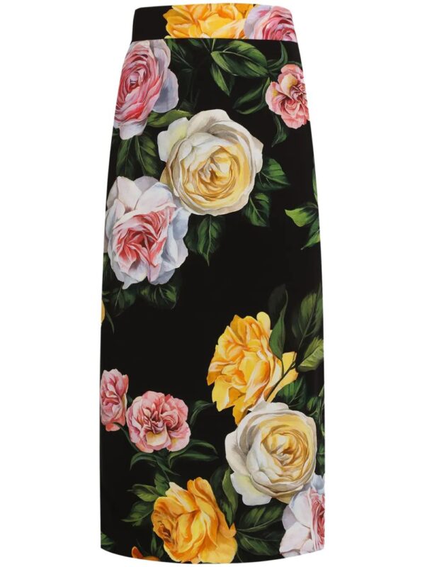 Dolce & Gabbana  floral-print midi skirt