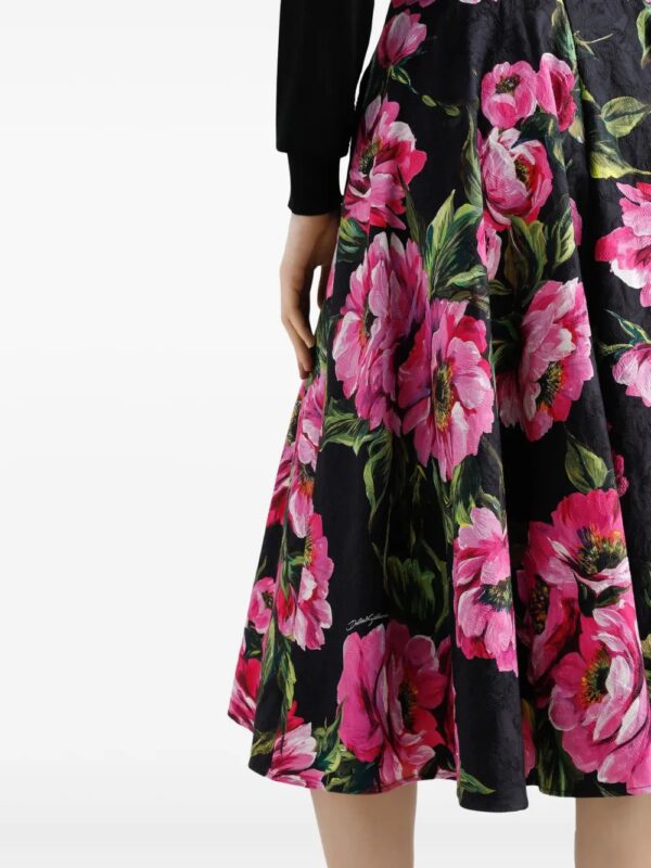 Dolce & Gabbana  rose-print midi skirt - Image 4