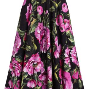 Dolce & Gabbana  rose-print midi skirt