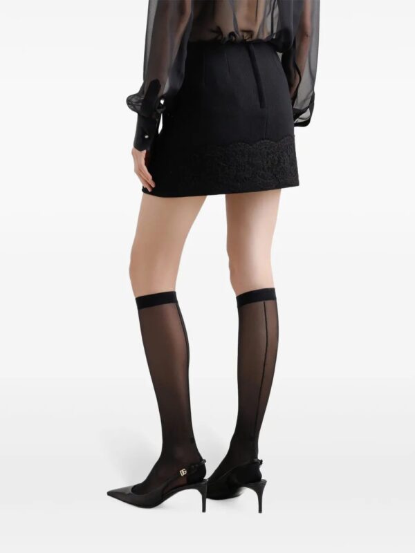 Dolce & Gabbana  lace-trimmed mini skirt - Image 4