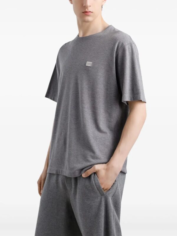 Dolce & Gabbana  logo-plaque cotton T-shirt - Image 4