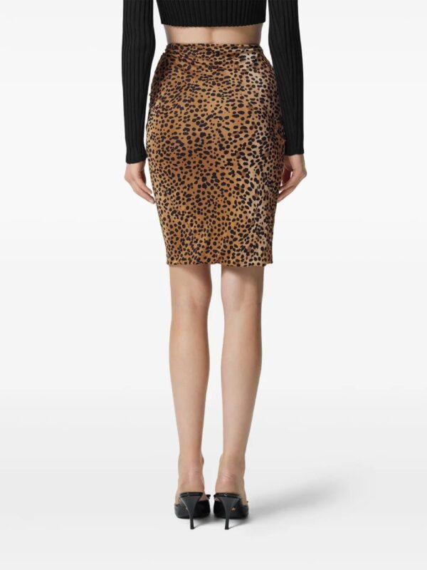 Versace  leopard-print mini skirt - Image 4