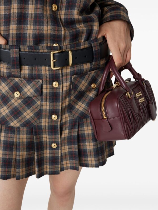 Miu Miu  pleated tartan miniskirt - Image 4