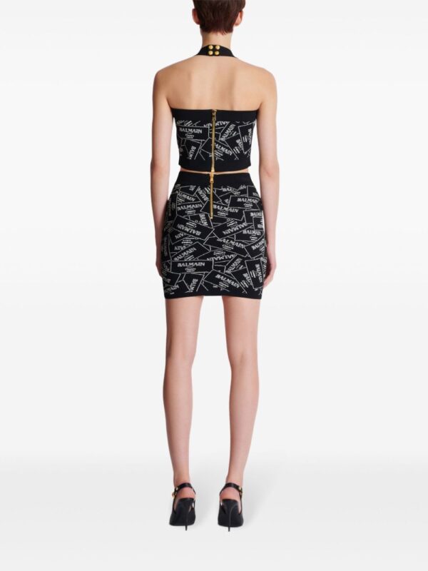 Balmain  jacquard-pattern skirt - Image 4