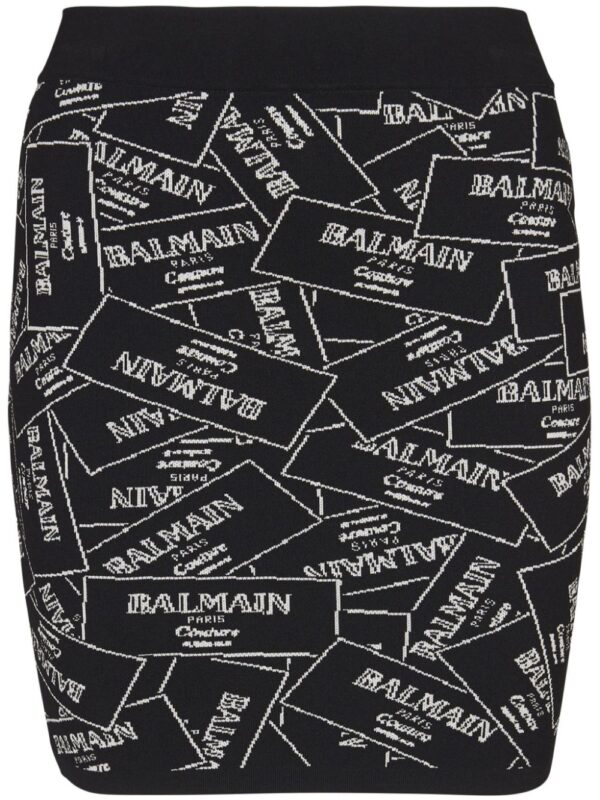 Balmain  jacquard-pattern skirt