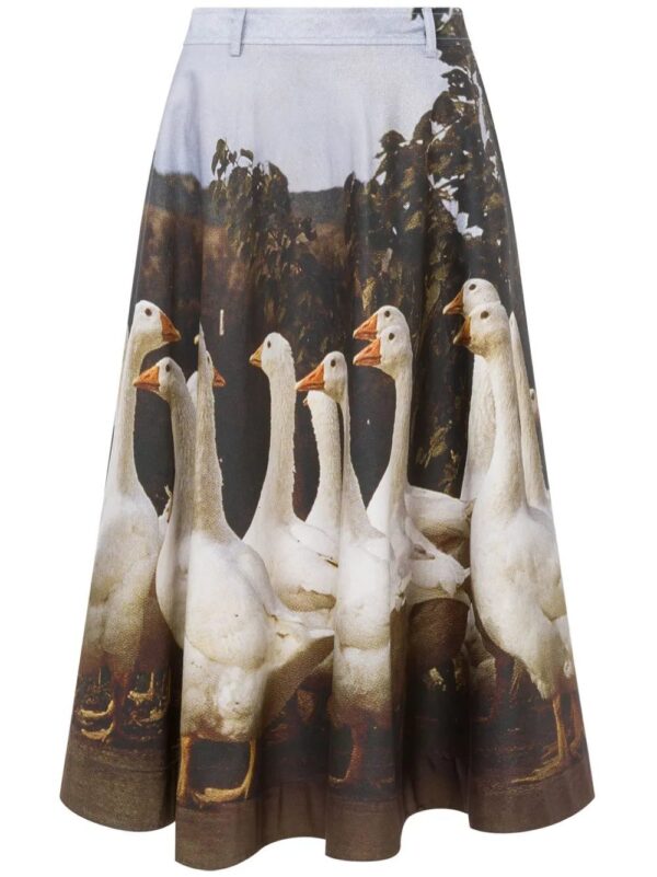 Moschino  graphic-print midi skirt