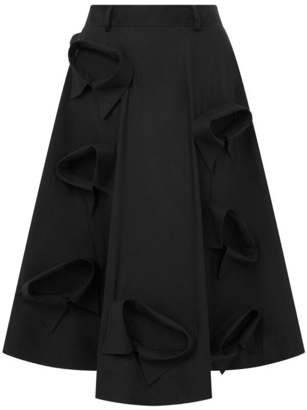 Moschino  collar-appliqué midi skirt