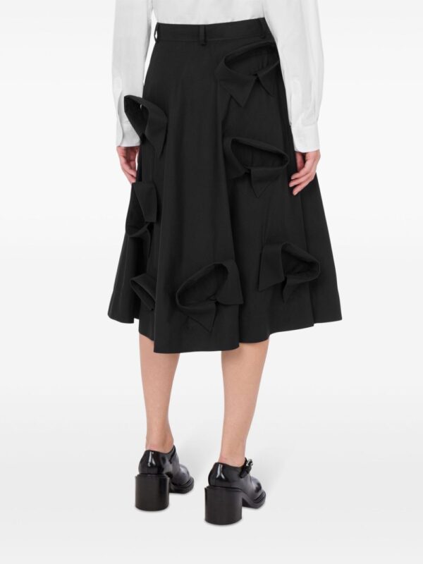 Moschino  collar-appliqué midi skirt - Image 2