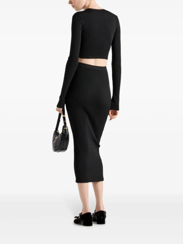 Prada  ribbed jersey midi skirt - Image 3