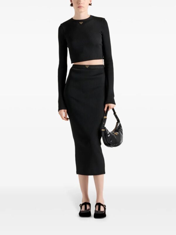Prada  ribbed jersey midi skirt - Image 2