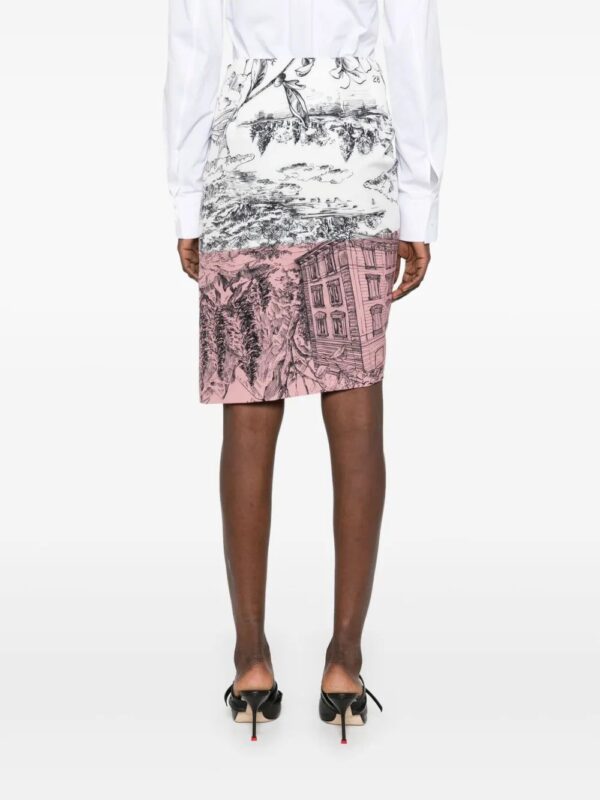 MOSCHINO JEANS  illustration-print mini skirt - Image 4