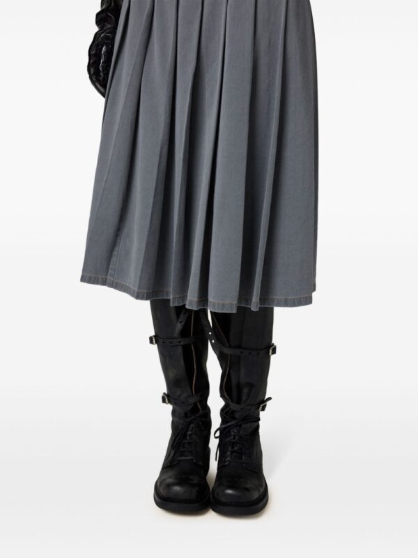 Miu Miu  pleated chambray skirt - Image 4