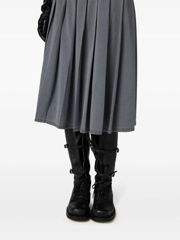 Miu Miu  pleated chambray skirt - Image 4