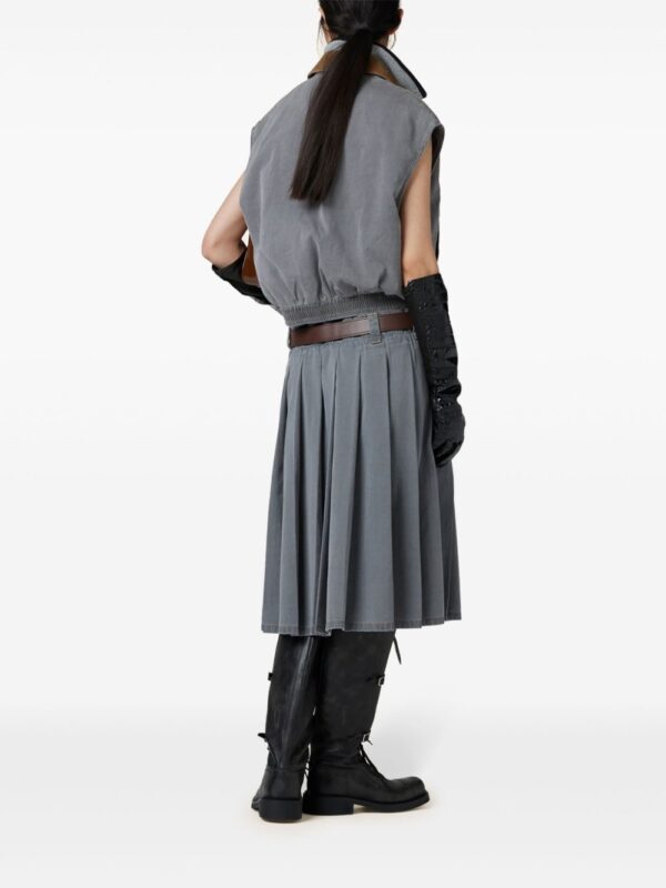 Miu Miu  pleated chambray skirt - Image 3