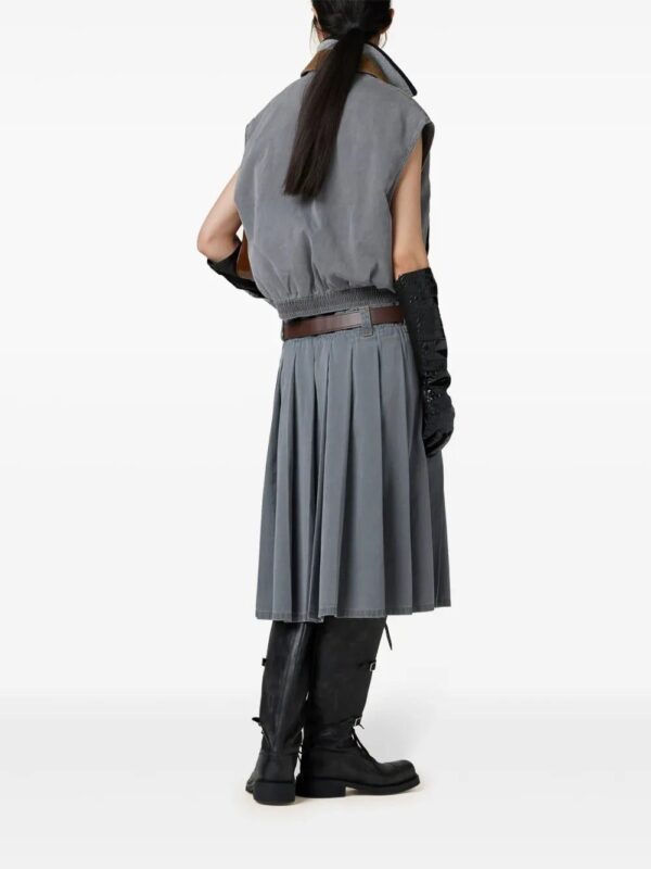 Miu Miu  pleated chambray skirt - Image 3