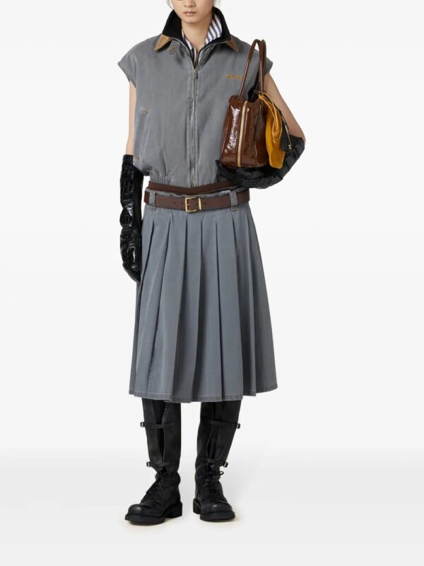 Miu Miu  pleated chambray skirt - Image 2