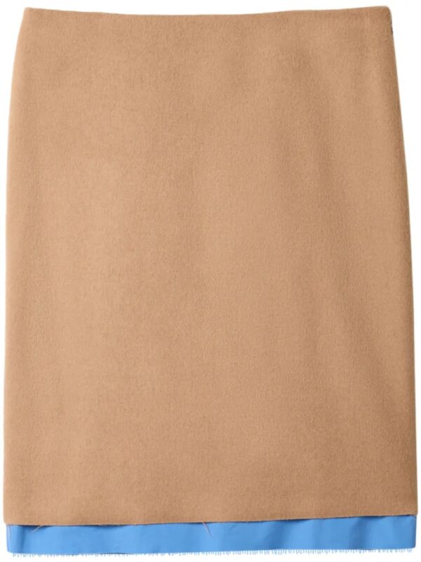 Miu Miu  camel-hair midi skirt