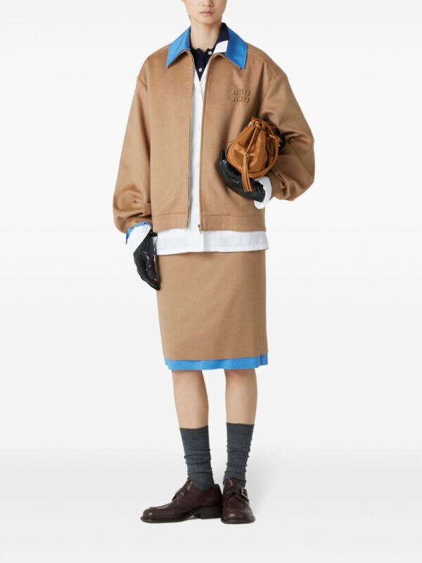 Miu Miu  camel-hair midi skirt - Image 2
