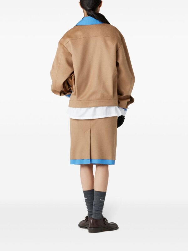 Miu Miu  camel-hair midi skirt - Image 3